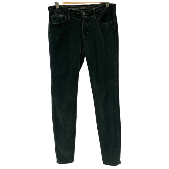 J Brand Skinny Leg Mid-Rise Micro-Cords in Conifer (dark green), W29 L29 - Picture 5 of 15